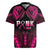 Breast Cancer Pink Out Rugby Jersey Polynesian Art Tattoo Black Version