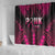 Breast Cancer Pink Out Shower Curtain Polynesian Art Tattoo Black Version