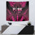 Breast Cancer Pink Out Tapestry Polynesian Art Tattoo Black Version