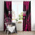 Breast Cancer Pink Out Window Curtain Polynesian Art Tattoo Black Version