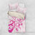 Breast Cancer Awareness Bedding Set Ribbon Polynesian Pattern White Version