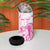 Personalised Breast Cancer Awareness 4 in 1 Can Cooler Tumbler Ribbon Polynesian Pattern White Version