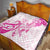 Breast Cancer Awareness Quilt Ribbon Polynesian Pattern White Version