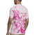 Personalised Breast Cancer Awareness Rugby Jersey Ribbon Polynesian Pattern White Version