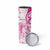 Personalised Breast Cancer Awareness Skinny Tumbler Ribbon Polynesian Pattern White Version