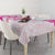 Breast Cancer Awareness Tablecloth Ribbon Polynesian Pattern White Version