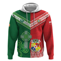 Tonga Ireland Rugby Custom Hoodie Ikale Tahi With Shamrocks Together