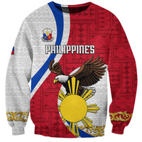 personalized-philippines-sweatshirt-the-eight-rayed-sun-bald-eagle-polynesian-pattern