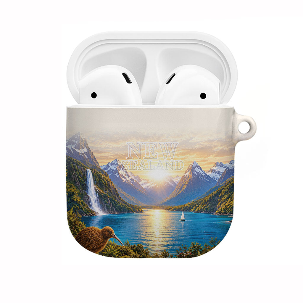 New Zealand Flag AirPods Case Scenic Nature LT05 Multicolor - Polynesian Pride