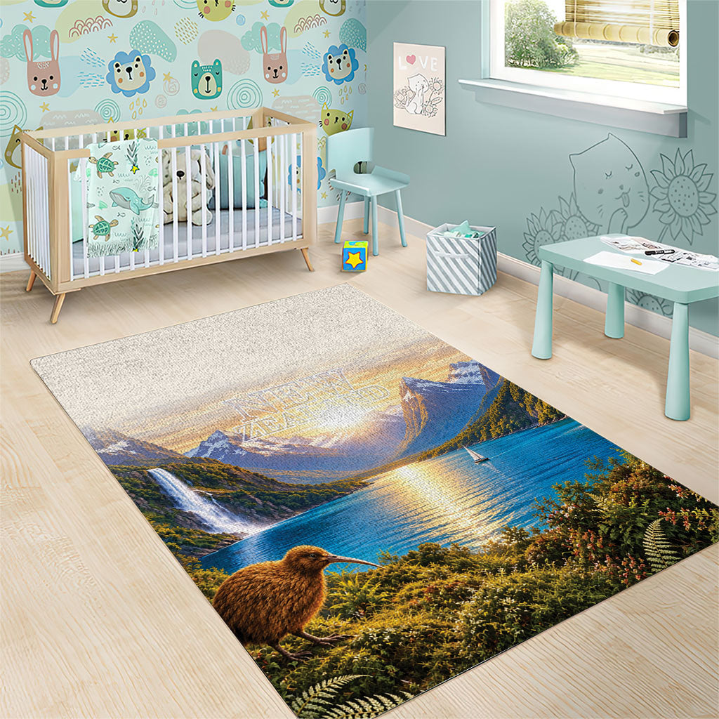 New Zealand Flag Area Rug Scenic Nature LT05 - Polynesian Pride