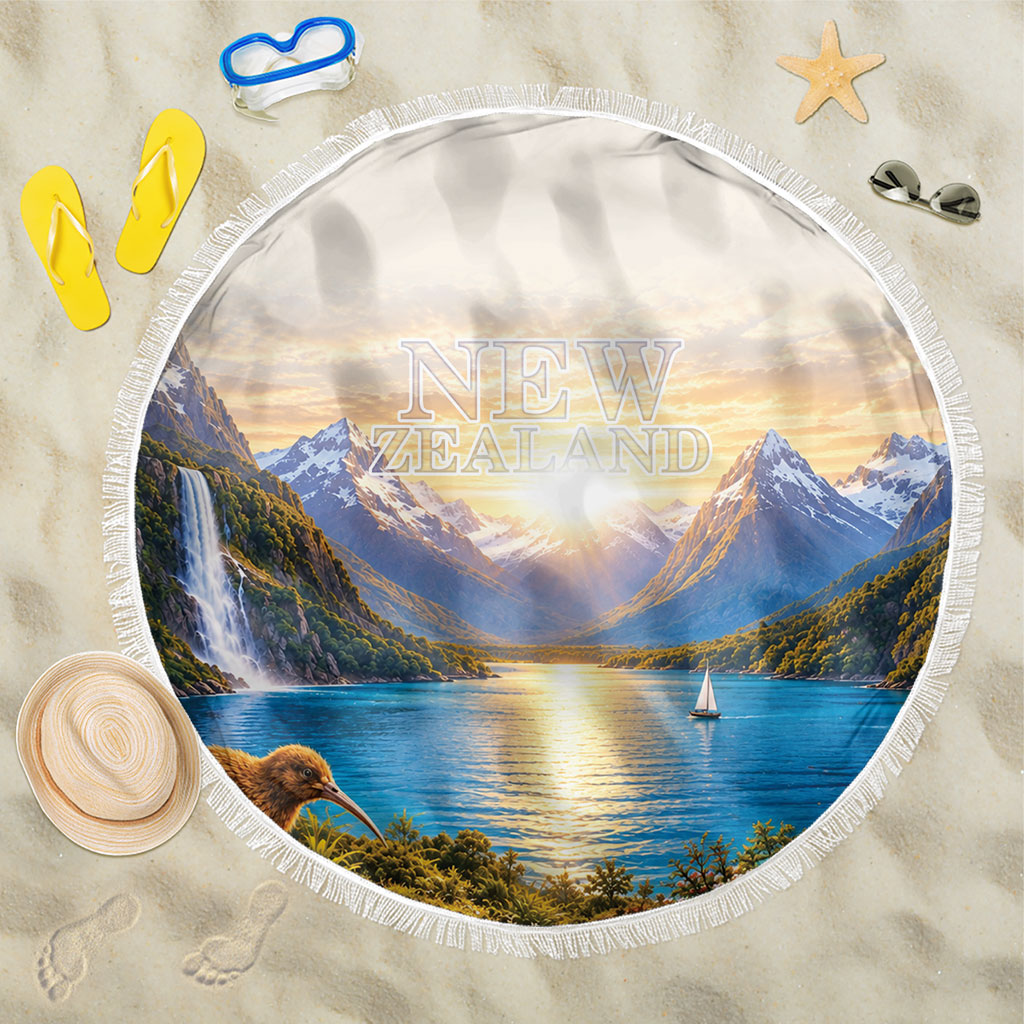 New Zealand Flag Beach Blanket Scenic Nature LT05 One Size 150cm Multicolor - Polynesian Pride