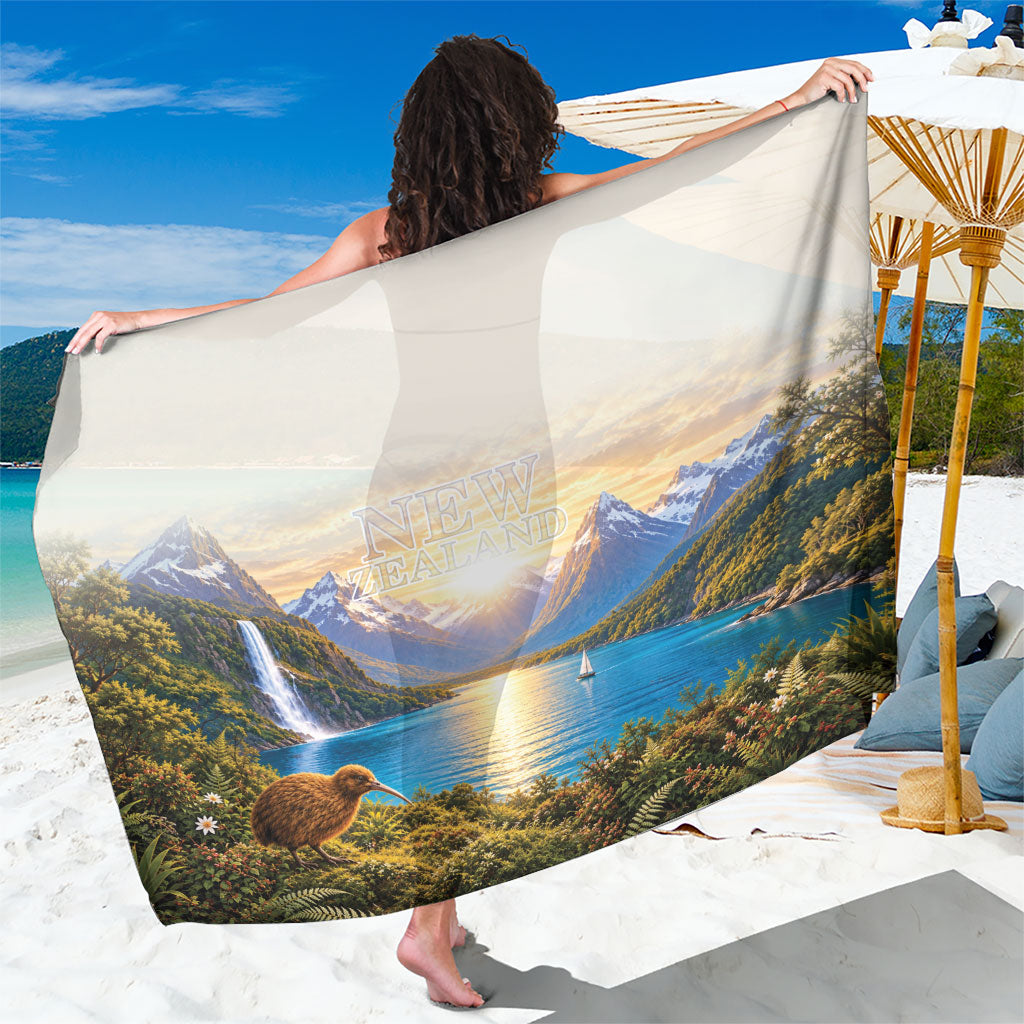 New Zealand Flag Sarong Scenic Nature LT05 One Size 44 x 66 inches Multicolor - Polynesian Pride