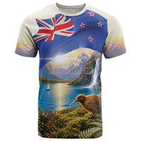 New Zealand Flag T Shirt Scenic Nature LT05 Multicolor - Polynesian Pride
