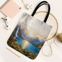 New Zealand Flag Tote Bag Scenic Nature LT05 Black Strap One Size Multicolor - Polynesian Pride