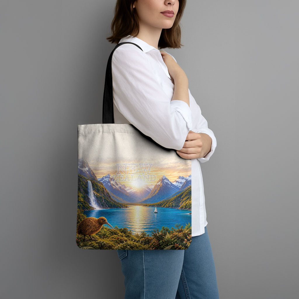New Zealand Flag Tote Bag Scenic Nature LT05 - Polynesian Pride