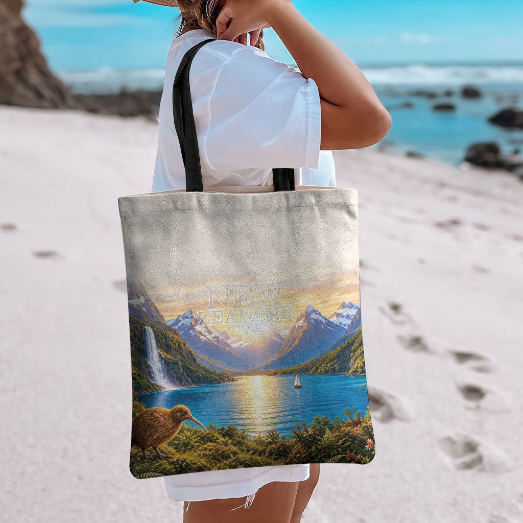 New Zealand Flag Tote Bag Scenic Nature LT05 - Polynesian Pride