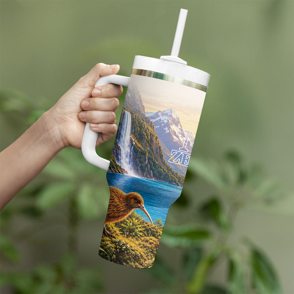 New Zealand Flag Tumbler With Handle Scenic Nature LT05 - Polynesian Pride