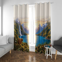 New Zealand Flag Window Curtain Scenic Nature LT05 With Grommets Multicolor - Polynesian Pride