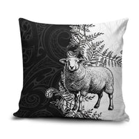 New Zealand Aotearoa Hipi Pillow Cover Maori Pattern LT05 Black - Polynesian Pride