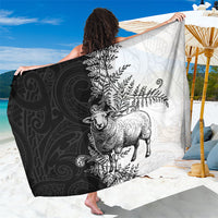 New Zealand Aotearoa Hipi Sarong Maori Pattern LT05 One Size 44 x 66 inches Black - Polynesian Pride
