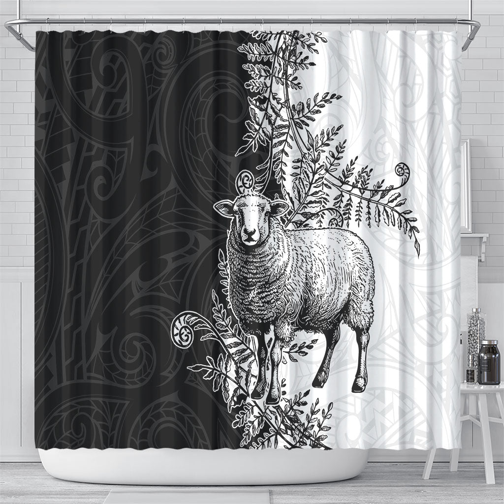 New Zealand Aotearoa Hipi Shower Curtain Maori Pattern LT05 - Polynesian Pride