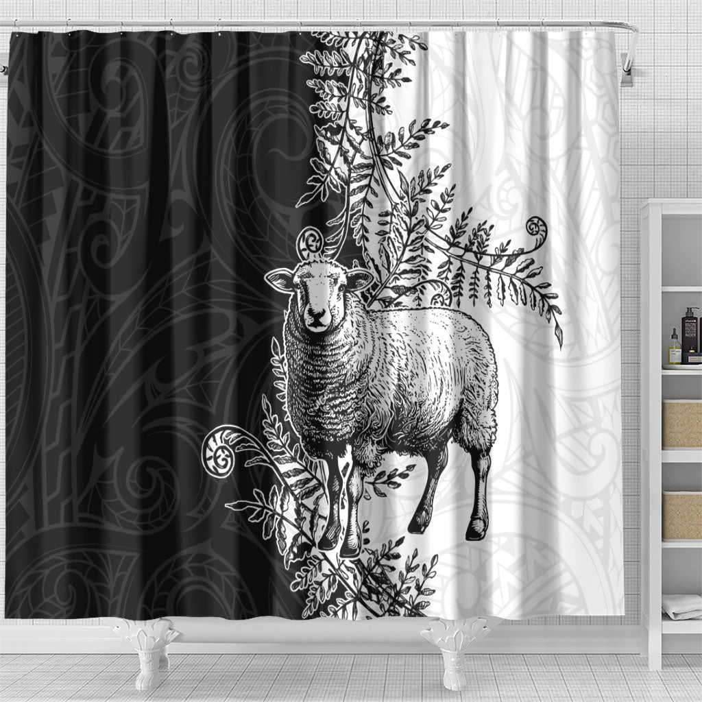 New Zealand Aotearoa Hipi Shower Curtain Maori Pattern LT05 - Polynesian Pride