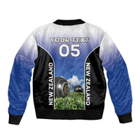 Custom New Zealand Lawn Bowls Sleeve Zip Bomber Jacket Unique Style LT05 - Polynesian Pride
