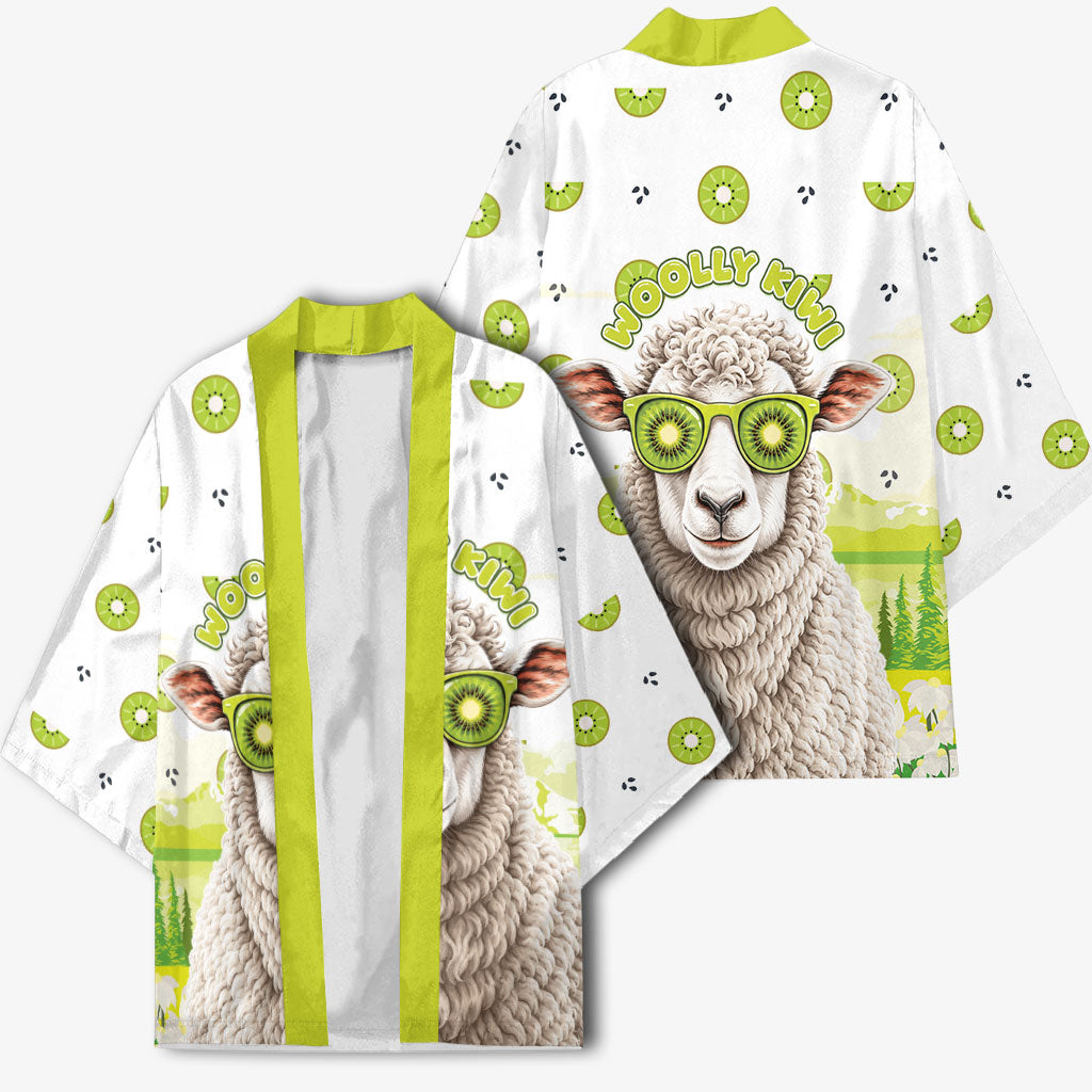 New Zealand Funny Woolly Kiwi Sheep Kimono LT05 - Polynesian Pride