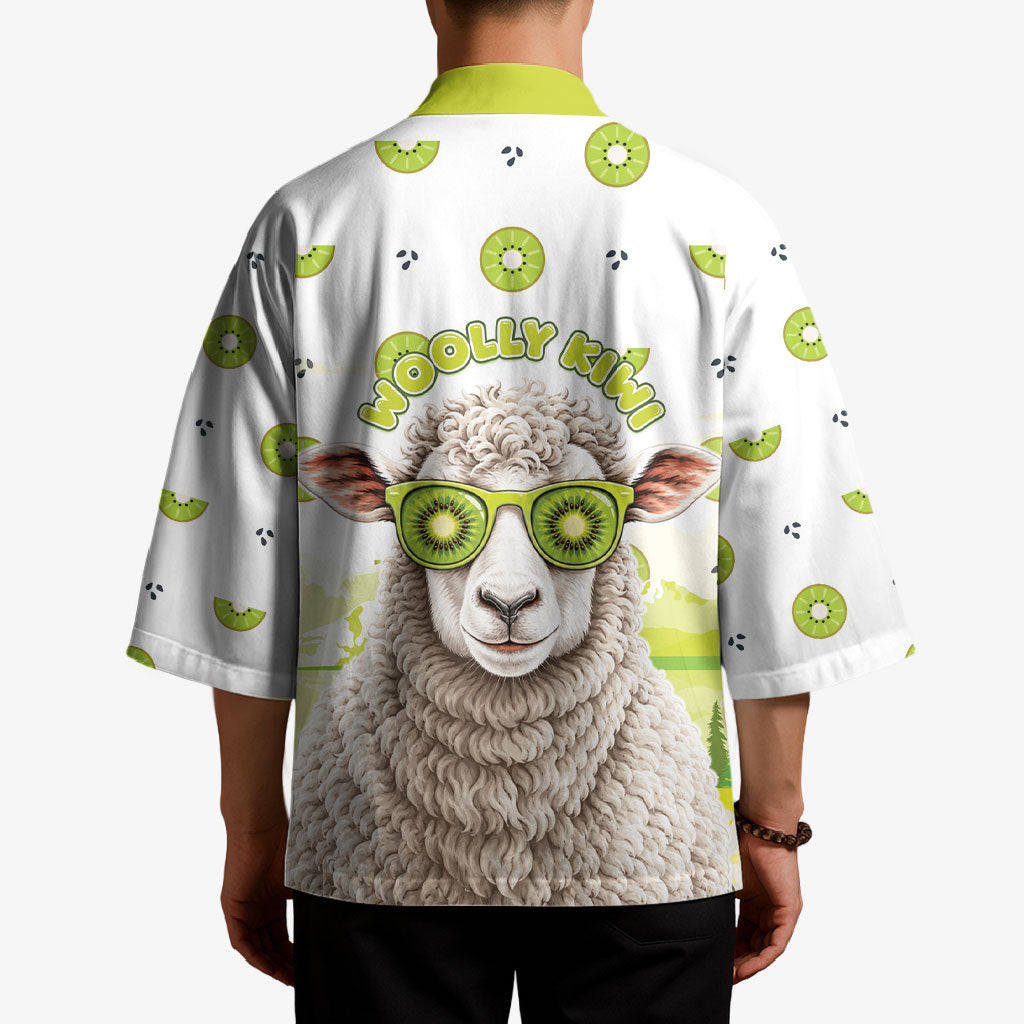 New Zealand Funny Woolly Kiwi Sheep Kimono LT05 - Polynesian Pride