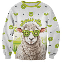 New Zealand Funny Woolly Kiwi Sheep Sweatshirt LT05 Unisex White - Polynesian Pride