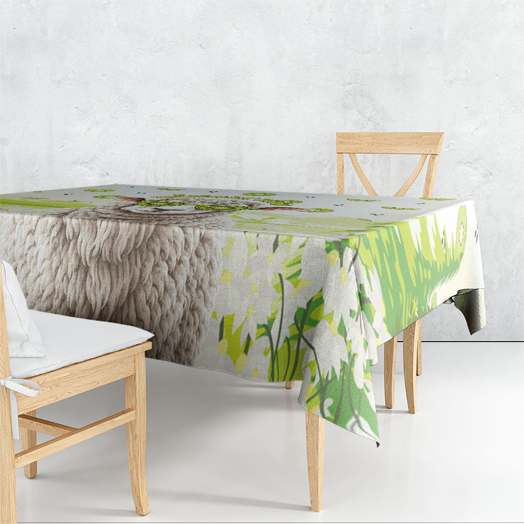 New Zealand Funny Woolly Kiwi Sheep Tablecloth LT05 - Polynesian Pride
