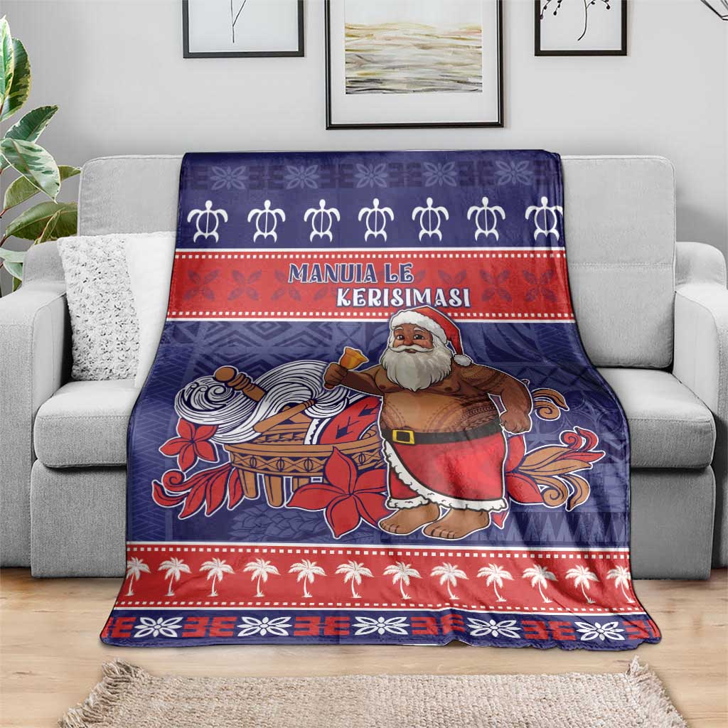 Samoa Christmas Blanket Samoan Santa Claus Manuia Le Kerisimasi