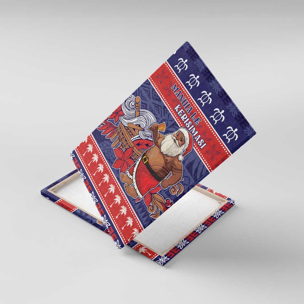 Samoa Christmas Canvas Wall Art Samoan Santa Claus Manuia Le Kerisimasi