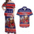 Samoa Christmas Couples Matching Off Shoulder Maxi Dress and Hawaiian Shirt Samoan Santa Claus Manuia Le Kerisimasi