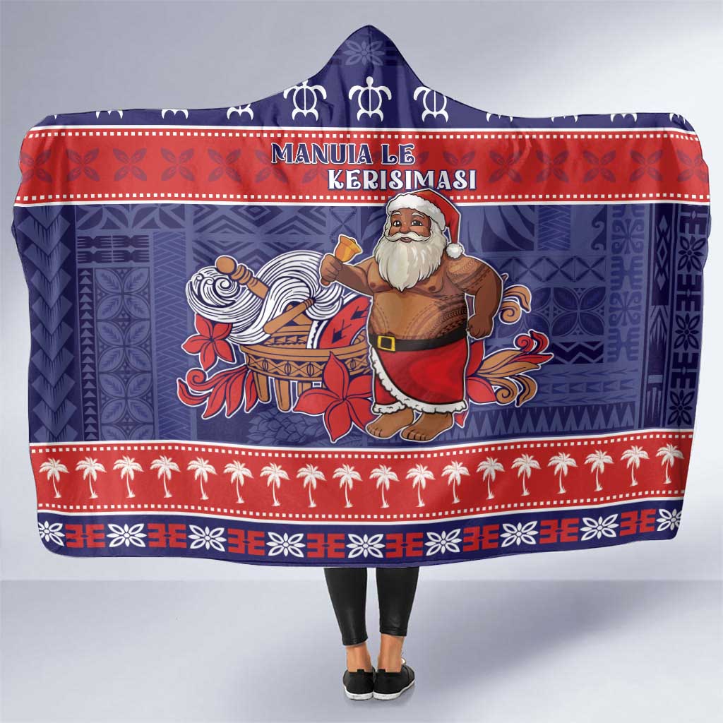 Samoa Christmas Hooded Blanket Samoan Santa Claus Manuia Le Kerisimasi