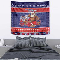 Samoa Christmas Tapestry Samoan Santa Claus Manuia Le Kerisimasi