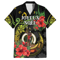 Love Vanuatu Christmas Family Matching Off Shoulder Short Dress and Hawaiian Shirt God Yumi Polynesian Tribal Pattern LT05 Dad's Shirt - Short Sleeve Black - Polynesian Pride