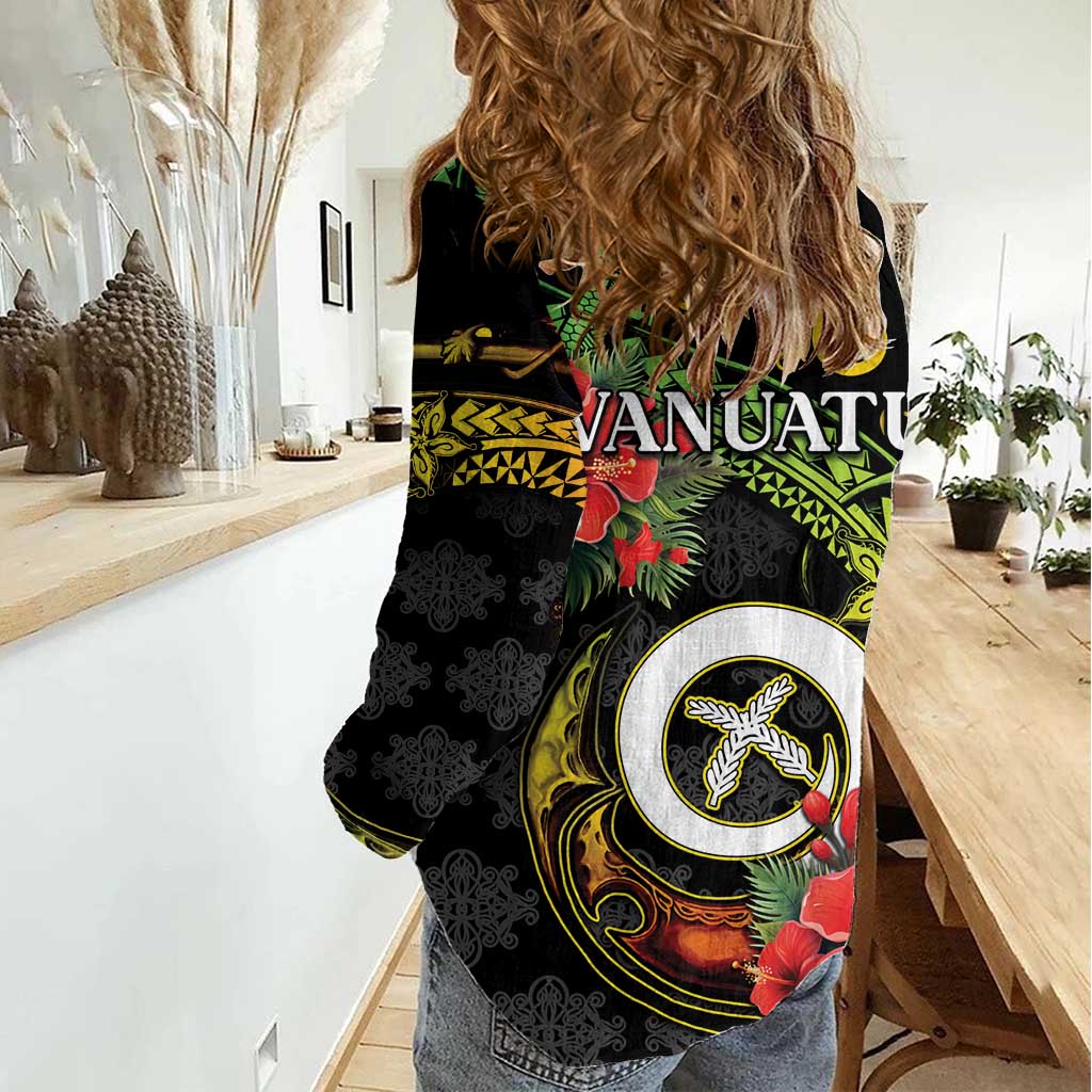 Love Vanuatu Christmas Women Casual Shirt God Yumi Polynesian Tribal Pattern LT05 - Polynesian Pride