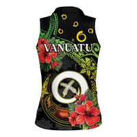 Love Vanuatu Christmas Women Sleeveless Polo Shirt God Yumi Polynesian Tribal Pattern LT05 - Polynesian Pride