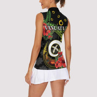 Love Vanuatu Christmas Women Sleeveless Polo Shirt God Yumi Polynesian Tribal Pattern LT05 - Polynesian Pride
