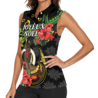Love Vanuatu Christmas Women Sleeveless Polo Shirt God Yumi Polynesian Tribal Pattern LT05 - Polynesian Pride