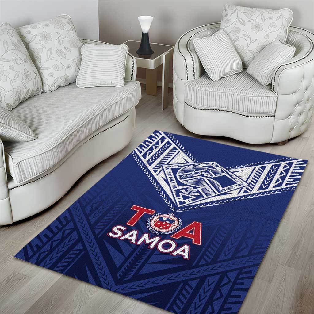 Super Toa Samoa Rugby Area Rug Warrior Spirit LT05