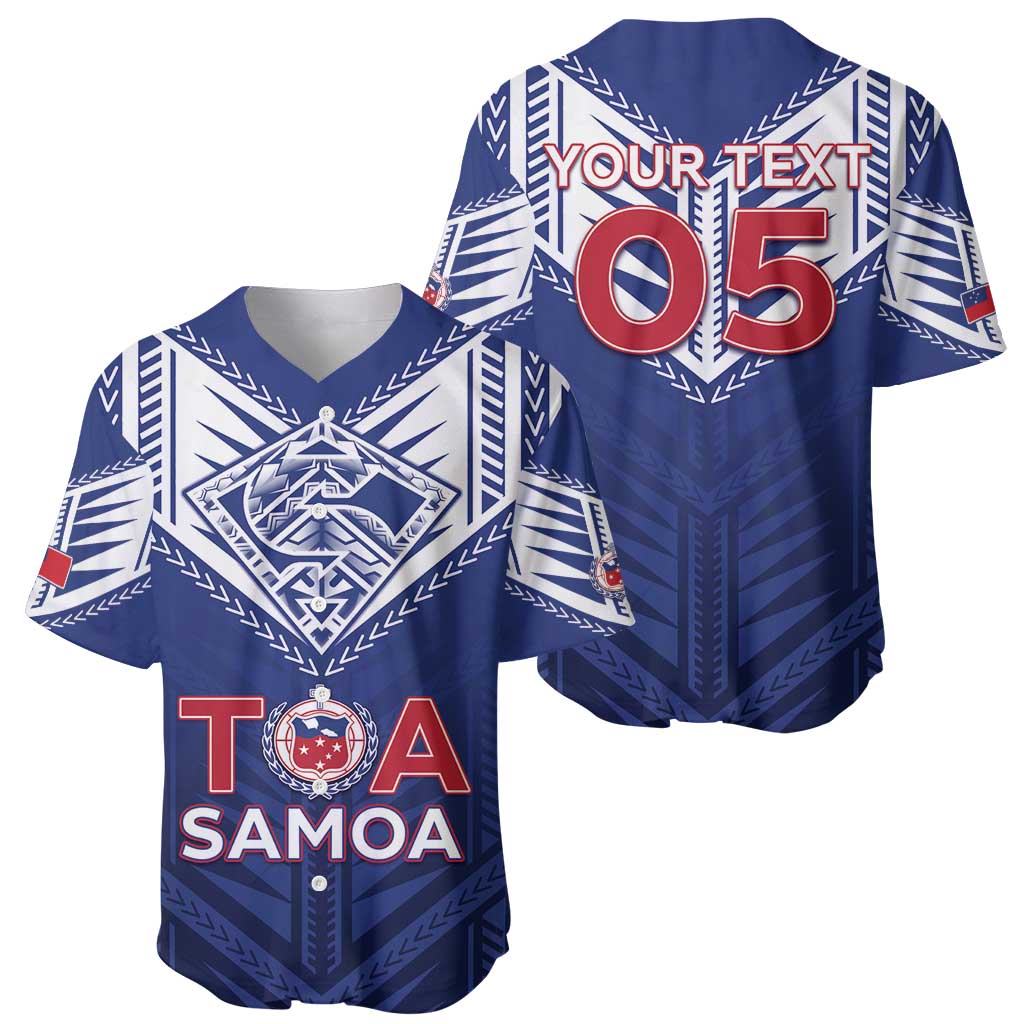 Super Toa Samoa Rugby Custom Baseball Jersey Warrior Spirit LT05