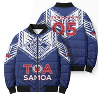 Super Toa Samoa Rugby Custom Bomber Puffer Jacket Warrior Spirit LT05