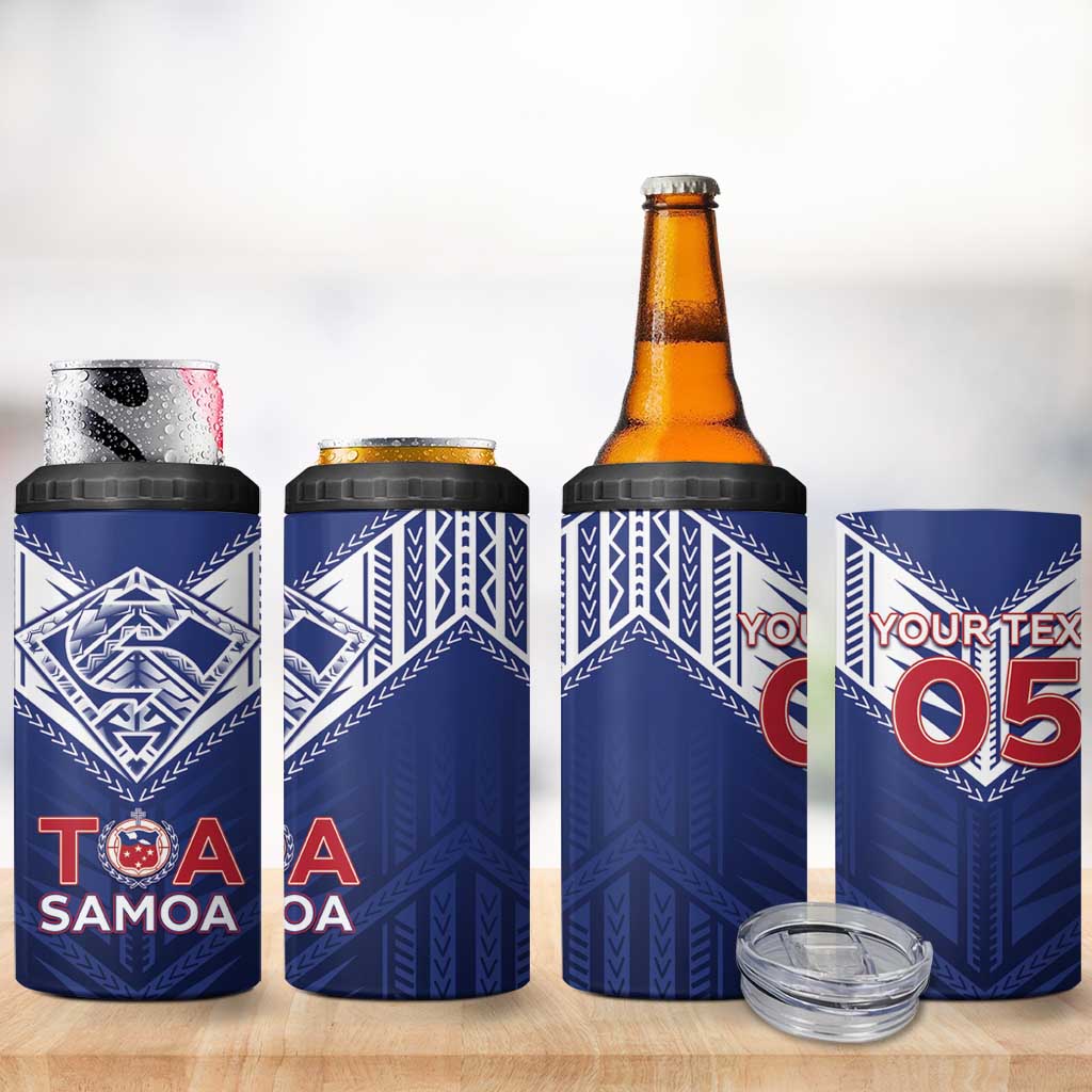 Super Toa Samoa Rugby Custom 4 in 1 Can Cooler Tumbler Warrior Spirit LT05
