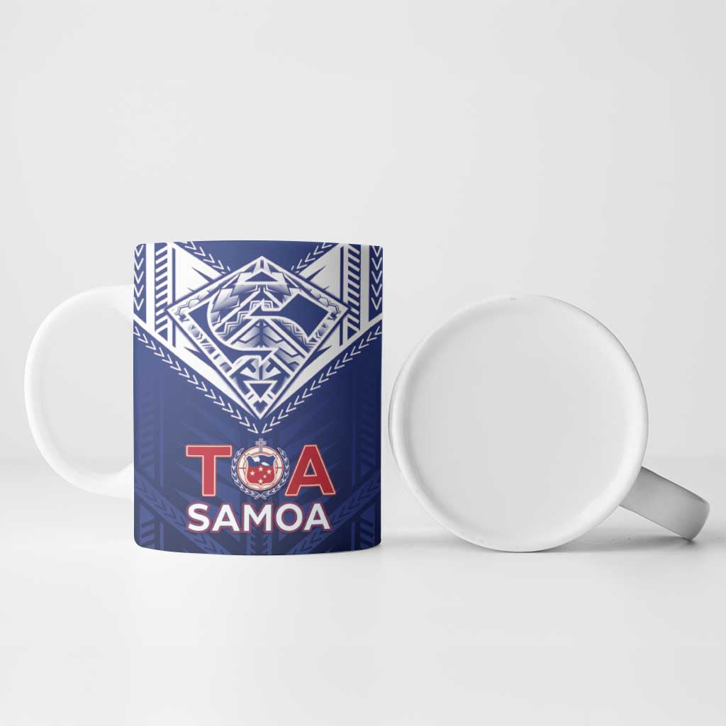 Super Toa Samoa Rugby Custom Ceramic Mug Warrior Spirit LT05