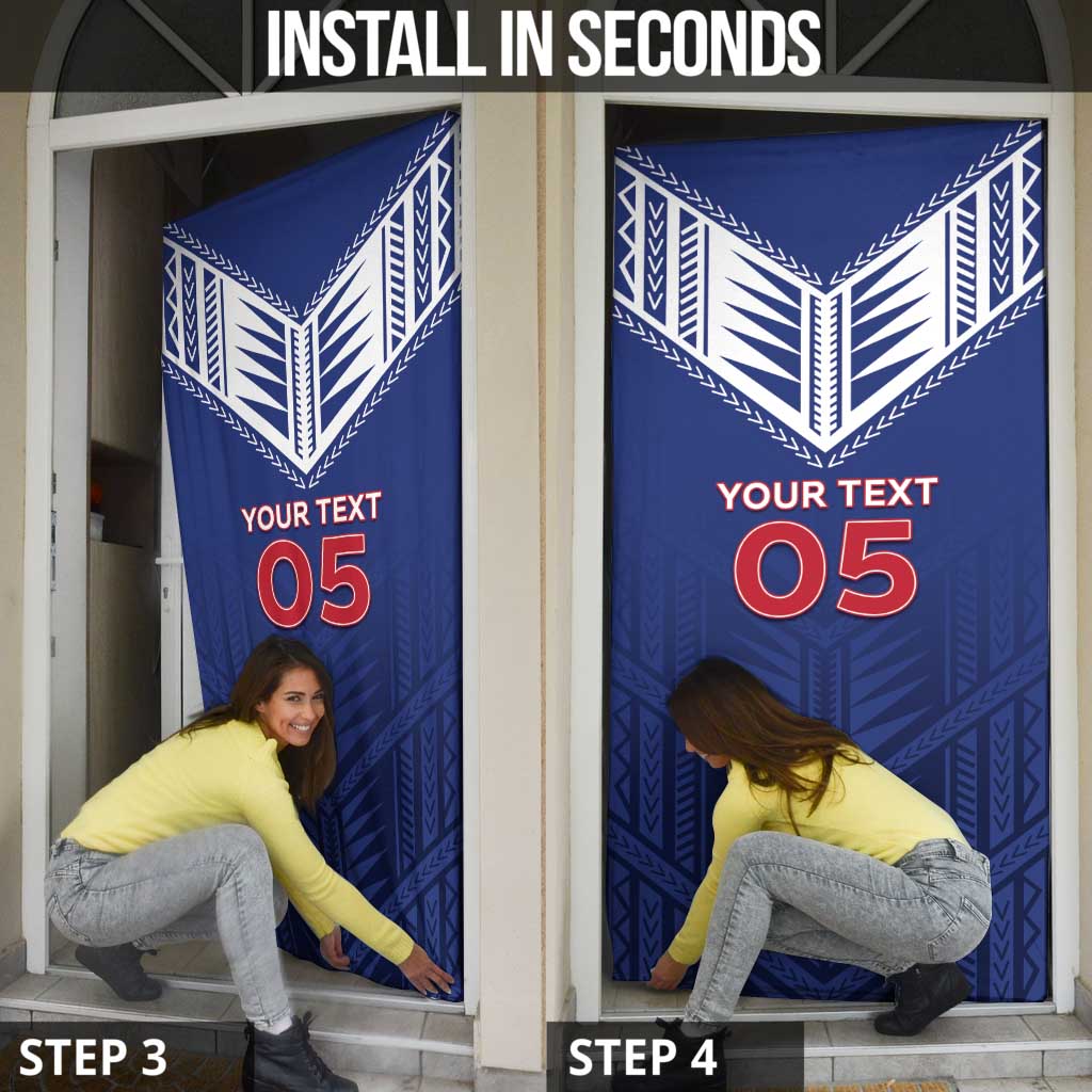 Super Toa Samoa Rugby Custom Door Cover Warrior Spirit LT05