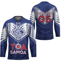 Super Toa Samoa Rugby Custom Hockey Jersey Warrior Spirit LT05