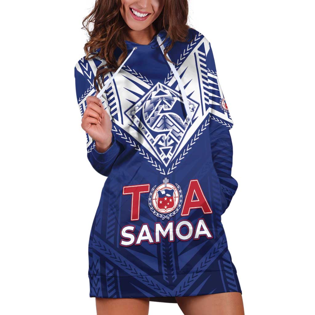 Super Toa Samoa Rugby Custom Hoodie Dress Warrior Spirit LT05