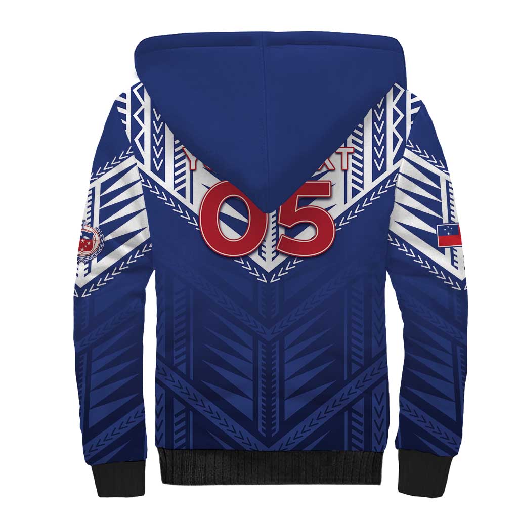 Super Toa Samoa Rugby Custom Sherpa Hoodie Warrior Spirit LT05